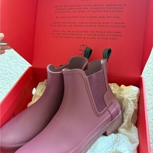Hunter Women's Winter Chelsea Boots - Burgundy